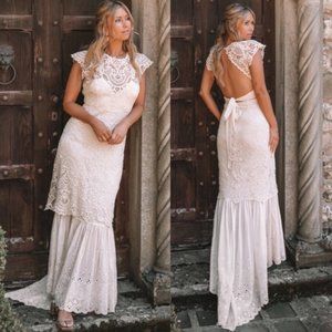 Spell Bride Brooklyn Crocheted Gown NWT